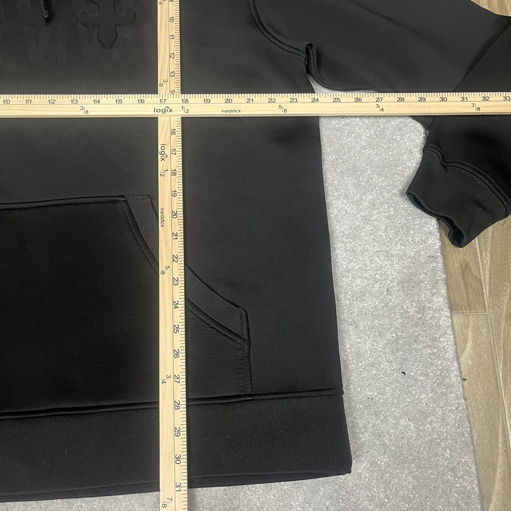 Rock Revival Hoodie Mens XL Black Pullover Sweatshirt Logo Embossed Pocket XL - Picture 3 of 7